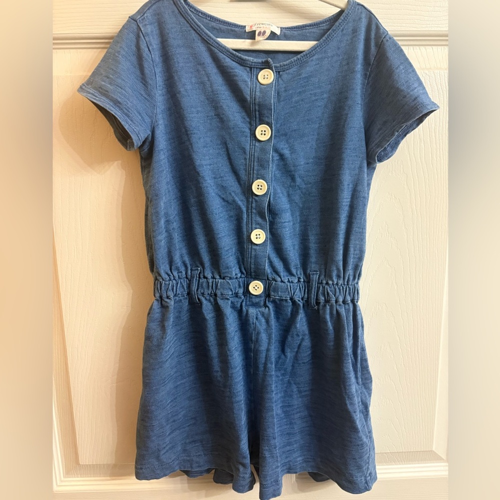 Crewcuts Blue Button-Up Romper